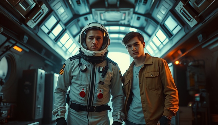 Ridley Scott Alien Franchise Future scene with vintage space suit.