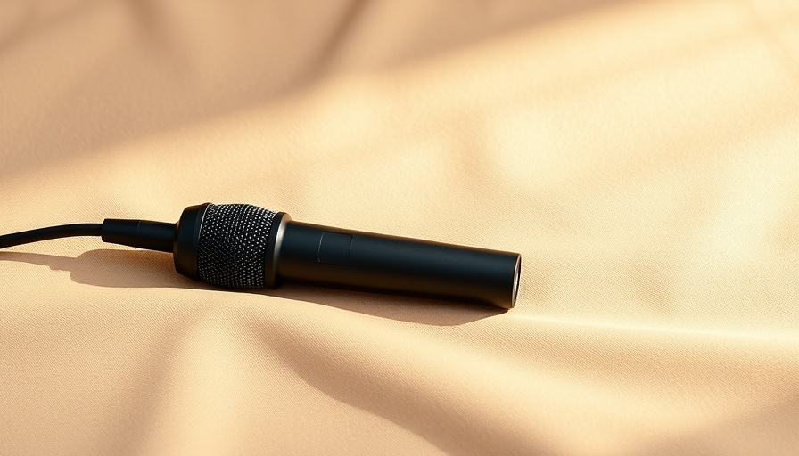 Sleek black XLR microphone reflecting light on fabric, best XLR microphones.