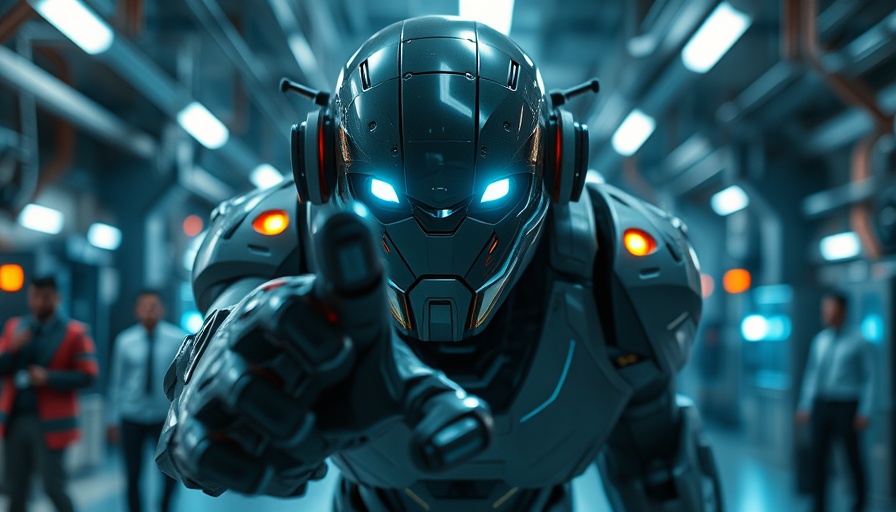 Borderlands 4 Preview: Futuristic robot with glowing eyes reaching forward.