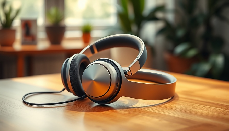 Premium headphones displayed on wooden surface, contrasting design, premium headphones sale.