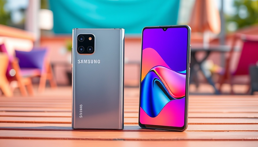Samsung Galaxy Z Fold7 and Z Flip7 displayed outdoors, sleek and modern design.