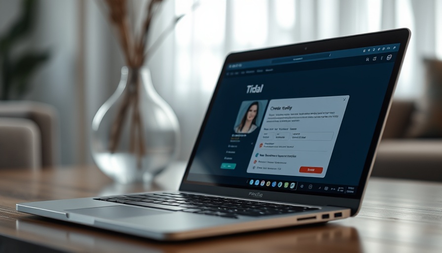 Close-up of Tidal interface on screen, perfect for artists.
