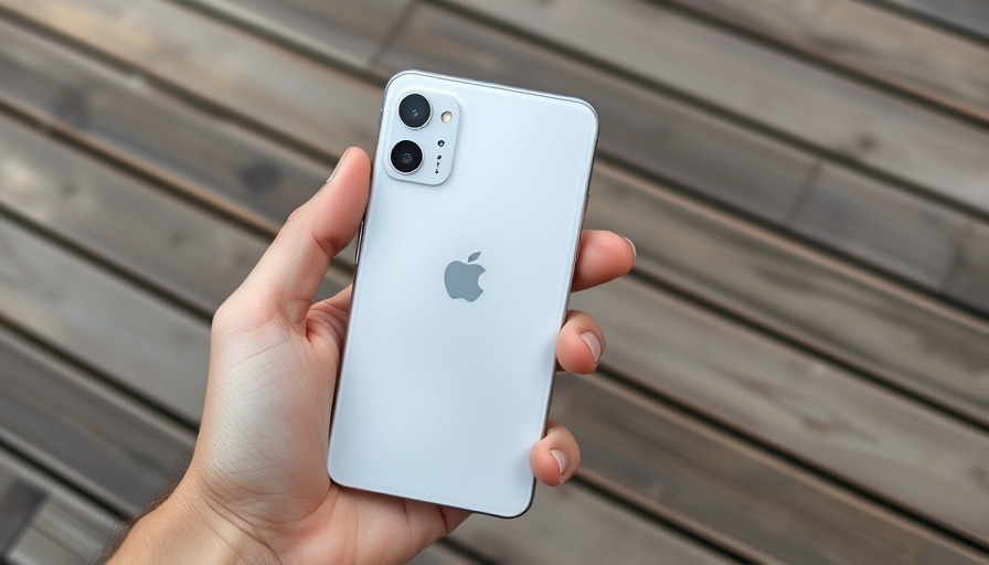 White smartphone on a wooden deck showcasing design and camera.