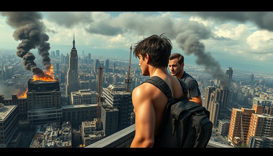 Vinit Agarwal new game studio launch scene of post-apocalyptic cityscape.
