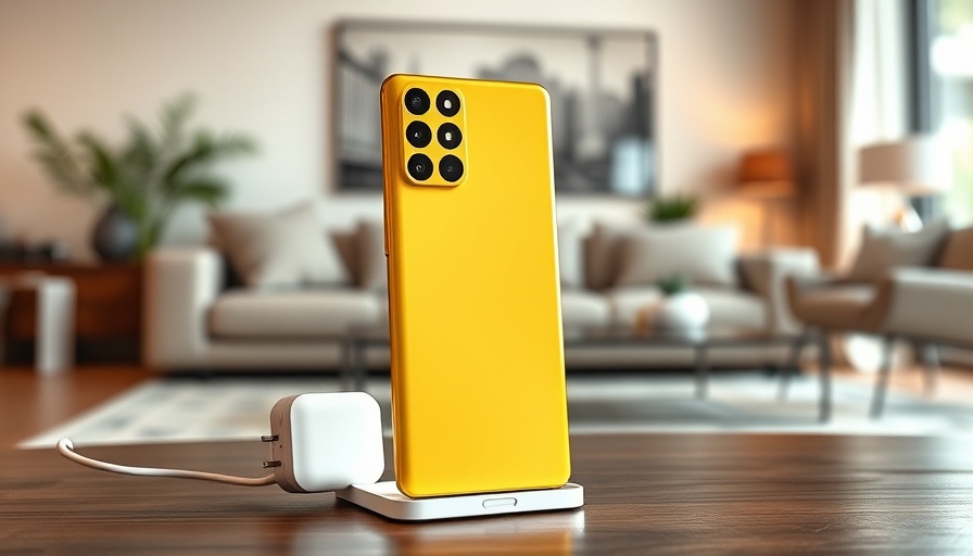 Samsung Galaxy S25 FE with charging adapter in modern setting.