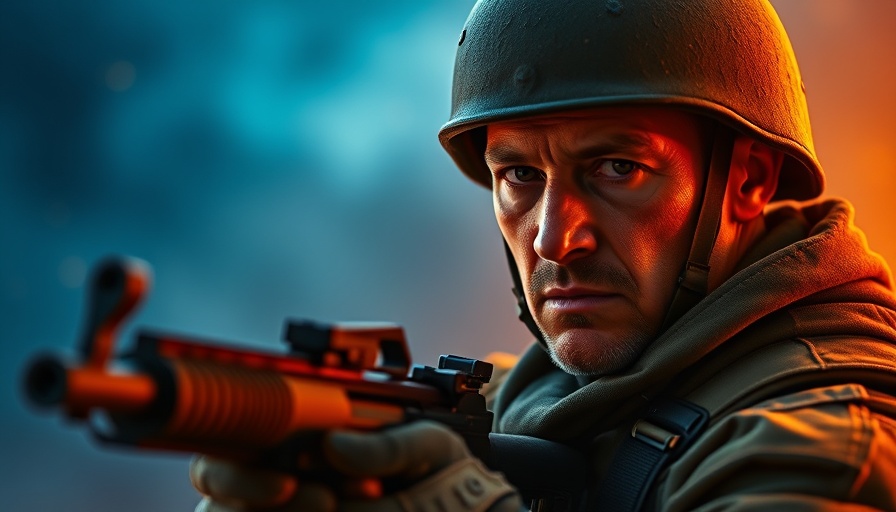 Call of Duty Black Ops 7 intense soldier portrait at Gamescom reveal.