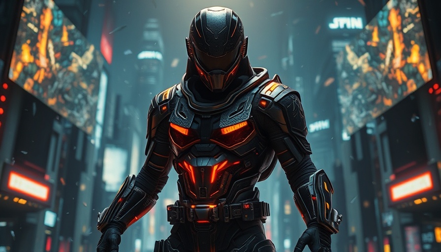 Deus Ex Human Revolution character amid holographic screens.