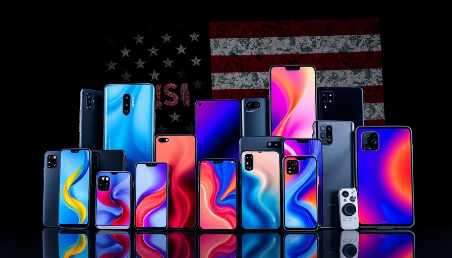 Samsung Galaxy Z foldables discounts collage, including foldable smartphones and gadgets, USA themed