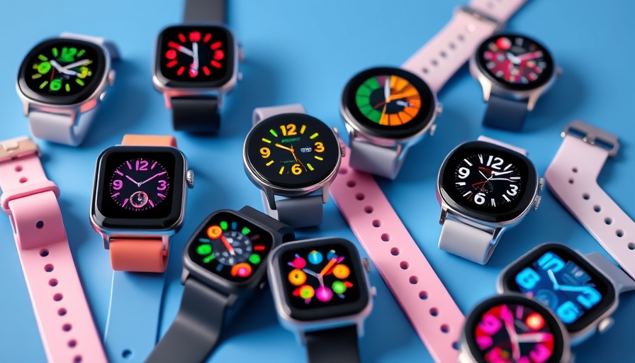 Smartwatches with colorful interfaces illustrating Apple Watches popularity.