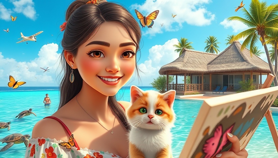 Island Getaway DLC for inZOI: vibrant tropical digital scene
