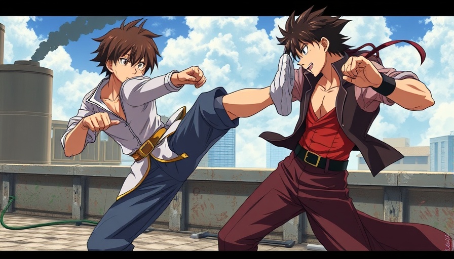 Anime-style fight scene highlighting No Sleep for Kaname Date replayability.