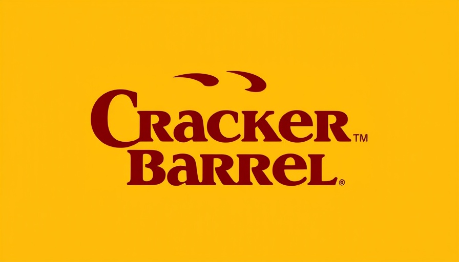 Bold Cracker Barrel logo with modern design on yellow background.