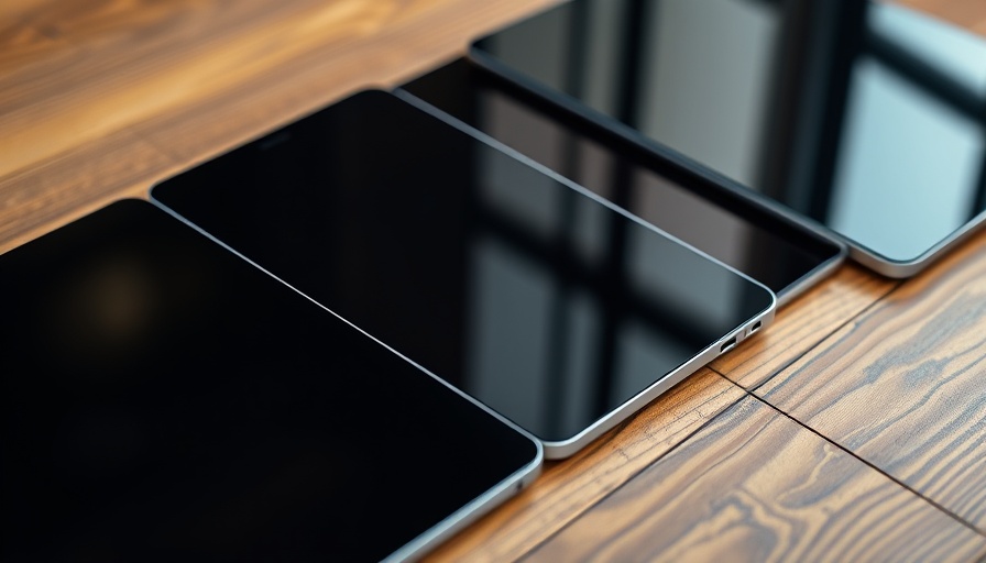 Galaxy Tab A11 tablets showcasing a sleek design on wood.