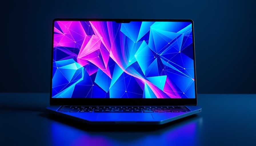 Upgrade to the new MacBook Air showcasing vibrant abstract screen.