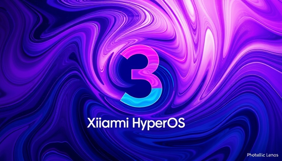 Xiaomi HyperOS 3 update schedule abstract swirl design.