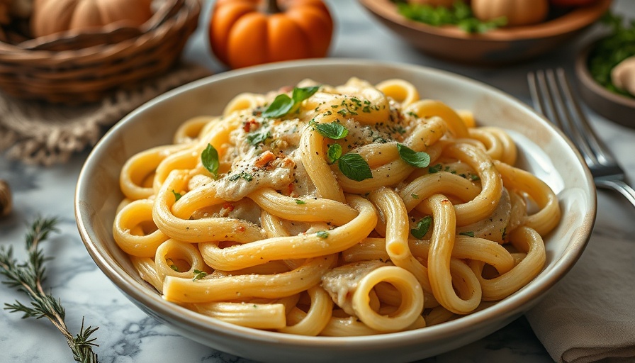 Delicious creamy pasta with herbs, perfect for fall pasta recipes.