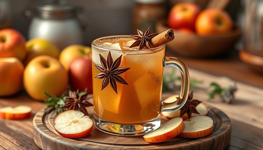 Refreshing apple cider cocktail recipe with star anise and cinnamon.