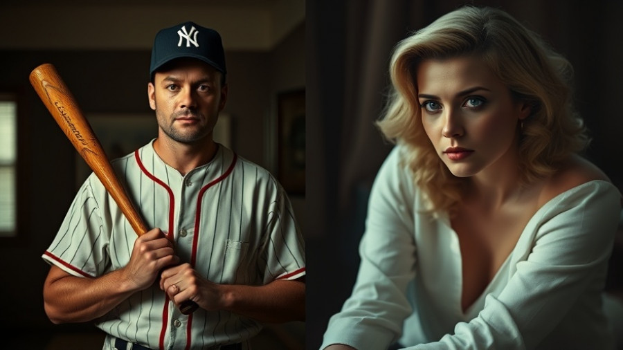 Actors portraying real people: vintage baseball player and Hollywood star.
