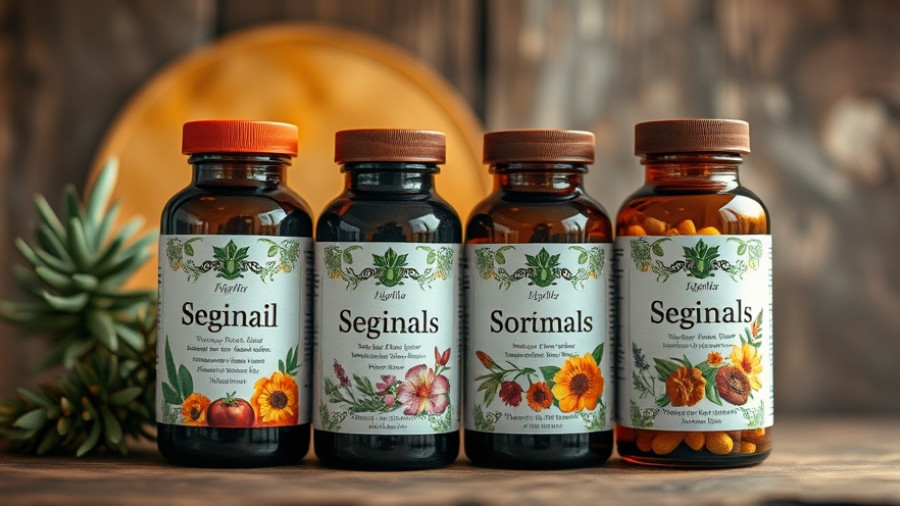 Birthright Revive Supplement colorful bottles with botanical designs.