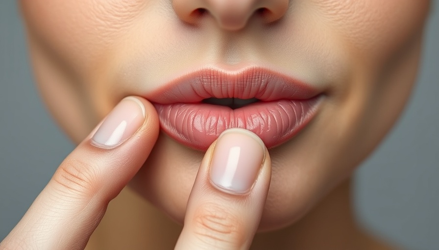 Soft-textured lips showing Botox Lip Flip results.