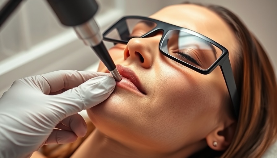 Woman receiving carbon laser peel treatment in clinic