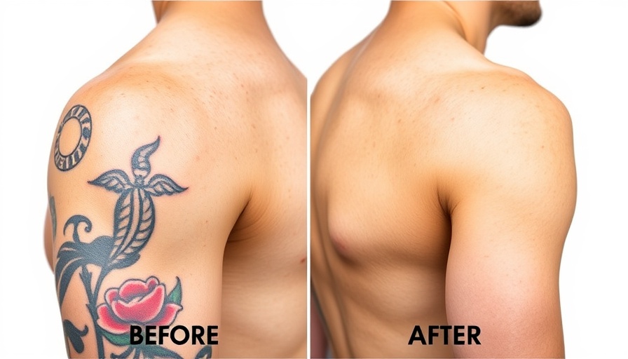 Tattoo removal results at Jiva Med Spa showing before and after.