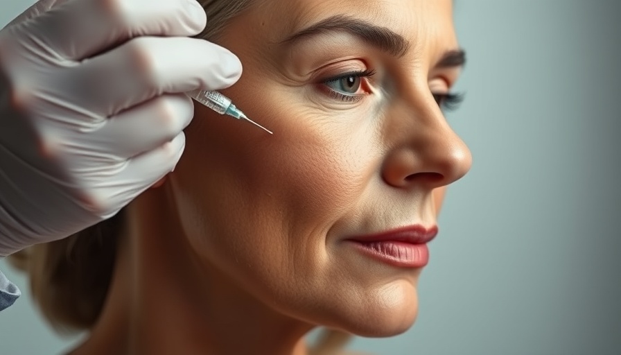 Professional applying dermal filler injection in clinic setting