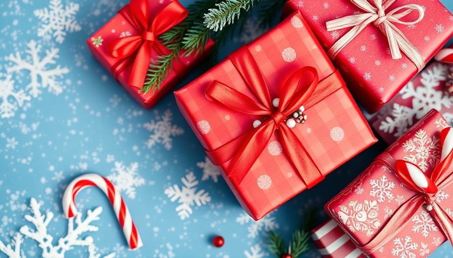 Prima Cutis skincare holiday promotions: festive gift scene.