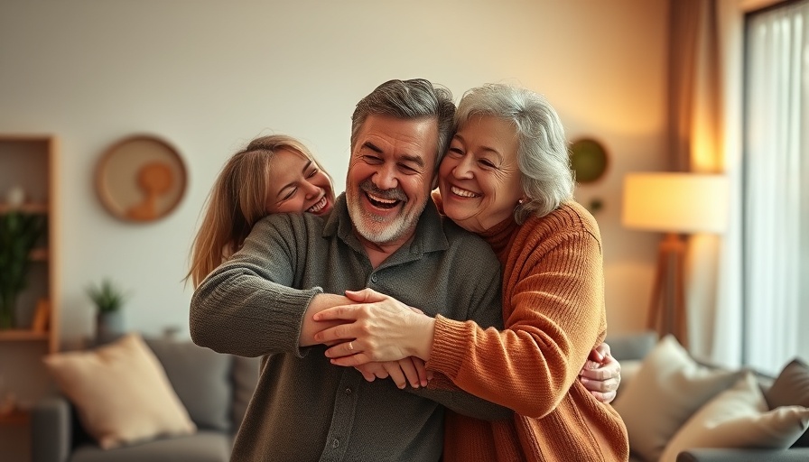 Joyful couple in living room, BioTE hormone replacement therapy