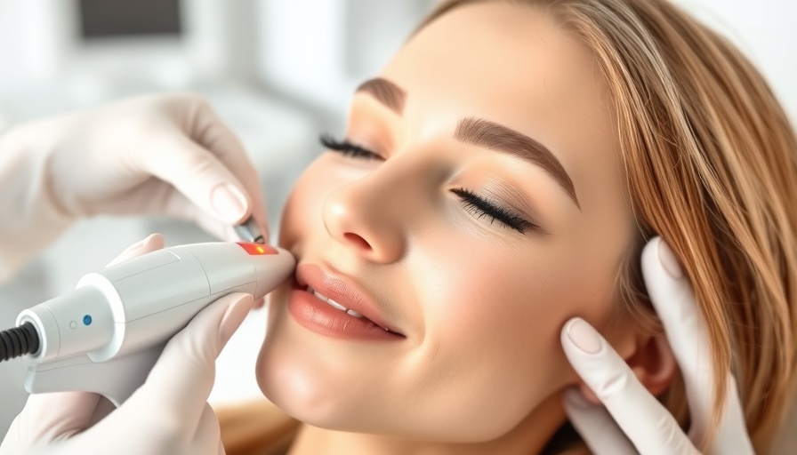 RF microneedling frequency treatment in a modern clinic setting.