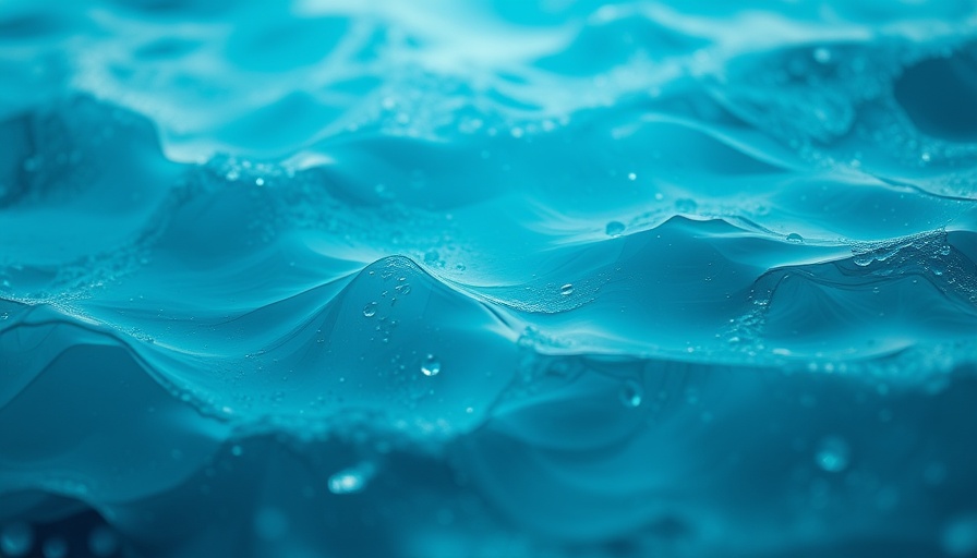 Compromised skin care solutions concept with aquatic textures.