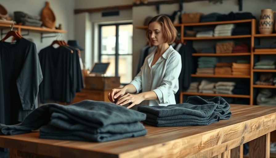 Stylish Sustainable Travel Outfits being packed at rustic counter.