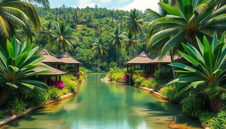 Eco-luxury resort in Riviera Maya by a serene river.