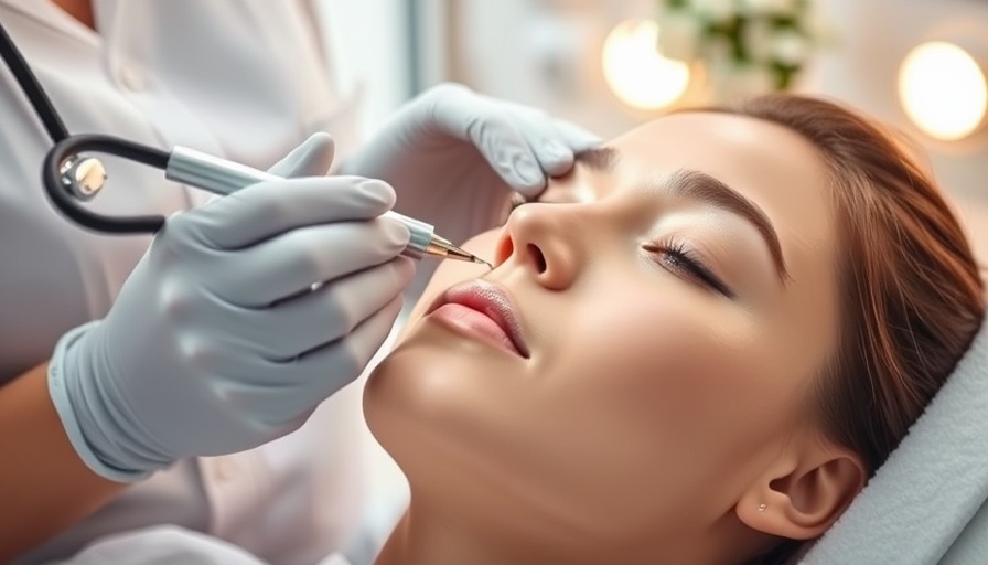 Electrolysis hair removal treatment in a spa setting.