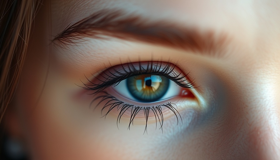 Close-up of tinted eyelashes with tinting prices in Surrey.