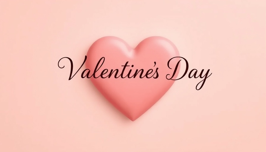 Valentine's Day spa retreat promotional design with heart outline.