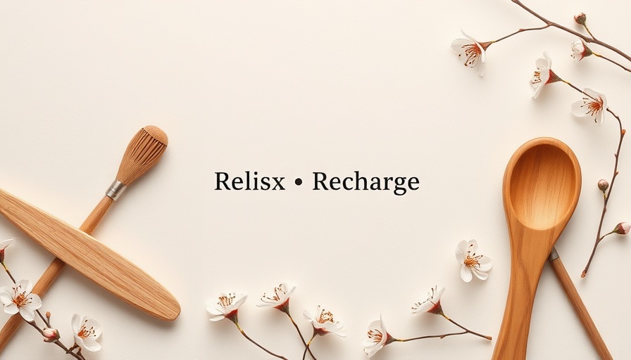 Elegant spa setup with tools and blossoms, calm ambiance before winter break.