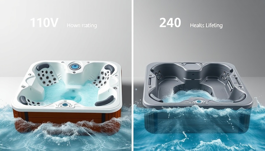 110V and 240V hot tubs comparison with water jets.