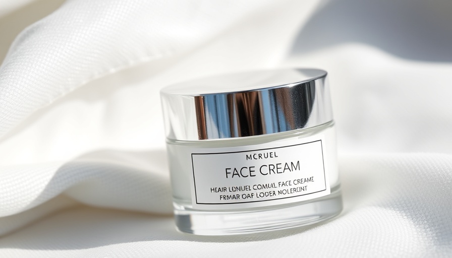 Luxurious face cream jar highlighting NMF and humectants for glowing skin.