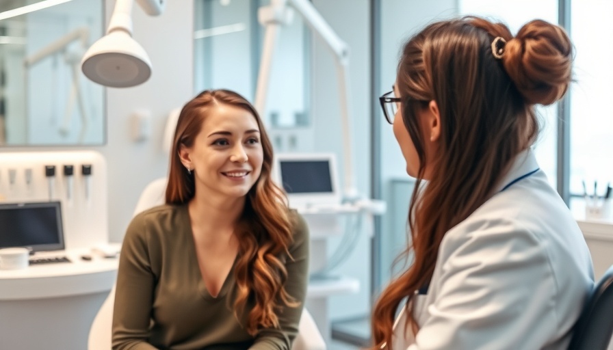 First time Botox tips consultation with dermatologist in Orange County.