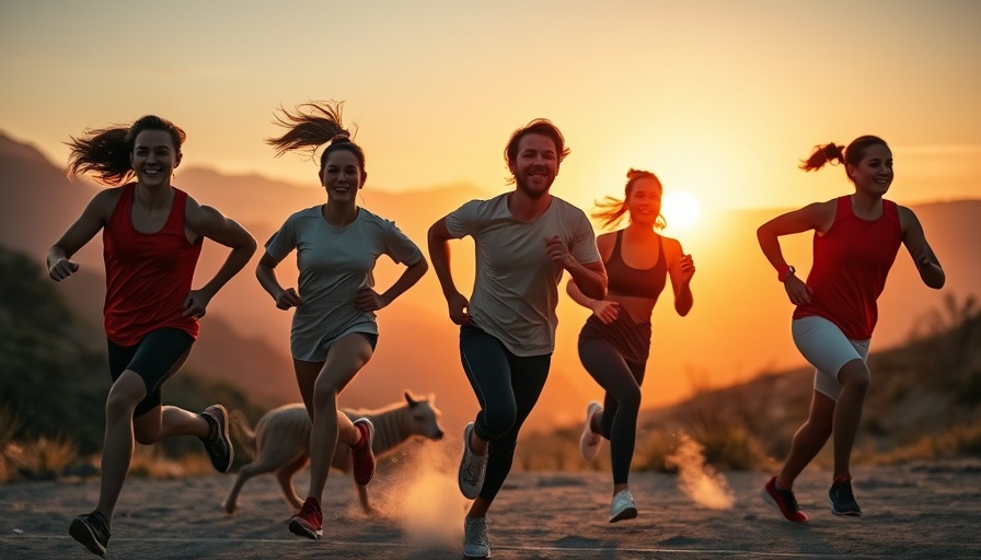 Athletes running at sunrise, symbolizing rejuvenation.