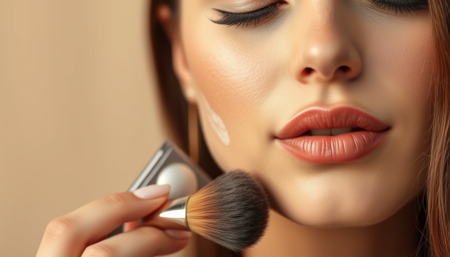 Summer Skincare SPF Guide: Woman applying makeup in soft light.