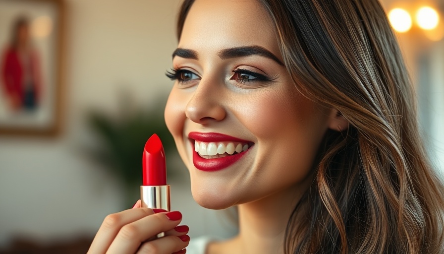 Woman with ColorLuxe Hydrating Cream Lipstick indoors.