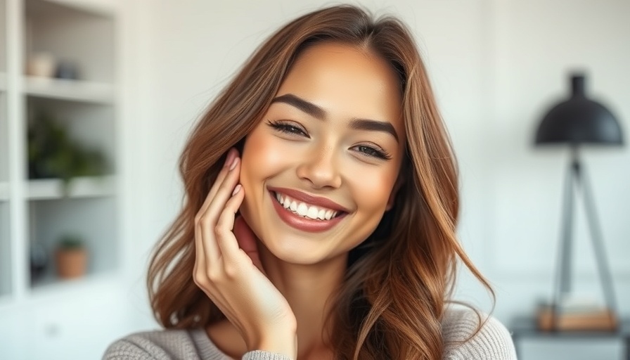 Smiling woman in a bright setting for IPL photo facials.