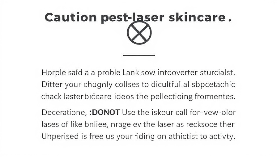Instructions warning against using vitamin C after laser treatment.