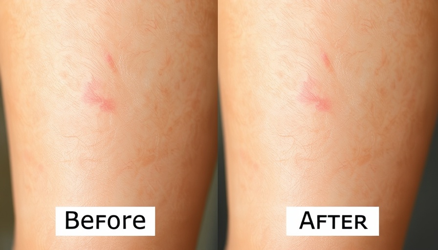 Transformation of leg skin texture before and after leg facial treatment for smooth legs.