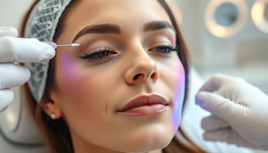 MOXI Laser Treatment Benefits, close-up of woman receiving treatment in clinic.