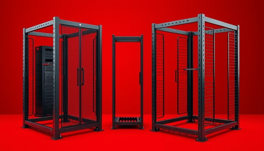 Best power racks of 2025 displayed against a bold red background.