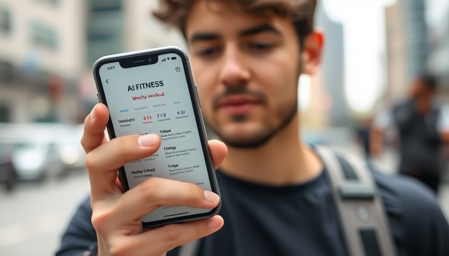 Smartphone displaying AI fitness app for weekly workout plans