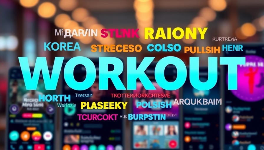 Multilingual support for Workout Trainer app, featuring workout terms in various languages.